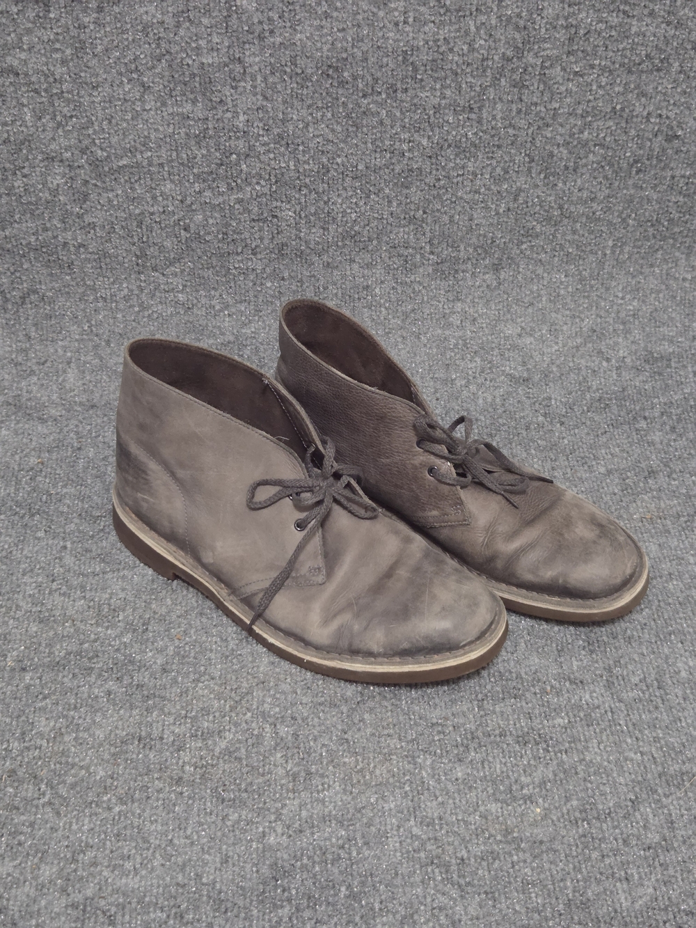 Clarks Men's Grey Suede Boots 10.5